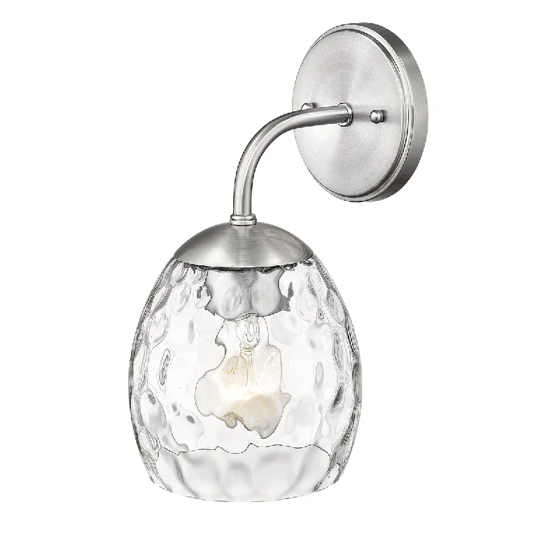 Durable Industrial Lighting for Harsh EnvironmentsGallos Wall Sconce - Brushed Nickel - Thumb Print Glass - 7.5in. Extension - E26 Medium Base Durable Industrial Lighting for Harsh EnvironmentsGallos Wall Sconce - Brushed Nickel - Thumb Print Glass - 7.5in. Extension - E26 Medium Base