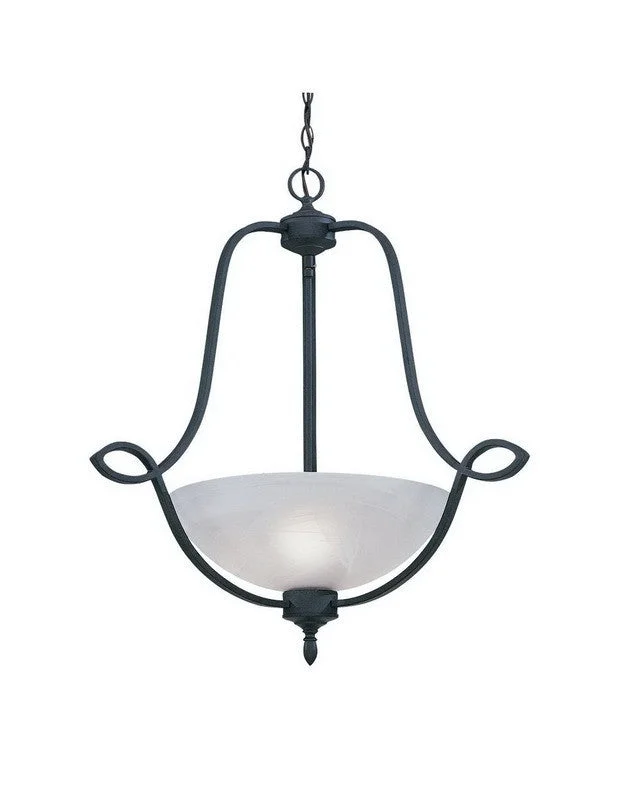 Designers Fountain Lighting 5823 NI Mirande Collection Three Light Hanging Pendant Chandelier in Natural Iron Finish