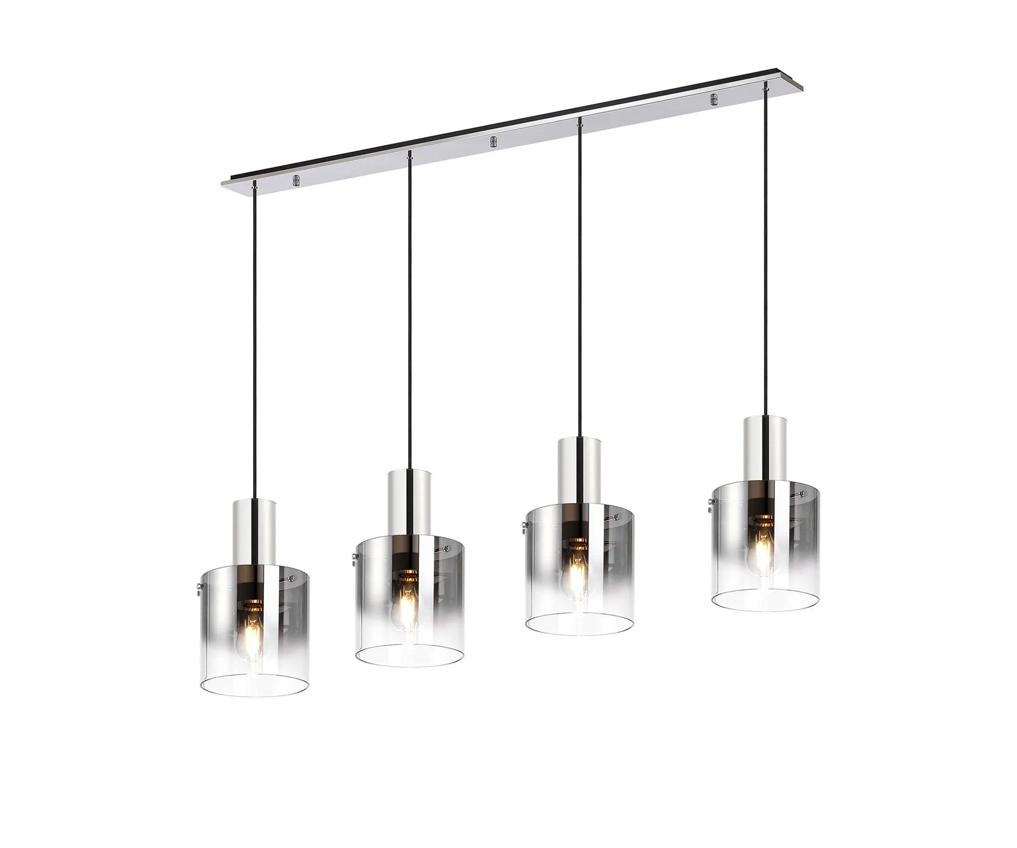 Polished Nickel/Black/Smoke Fade Glass