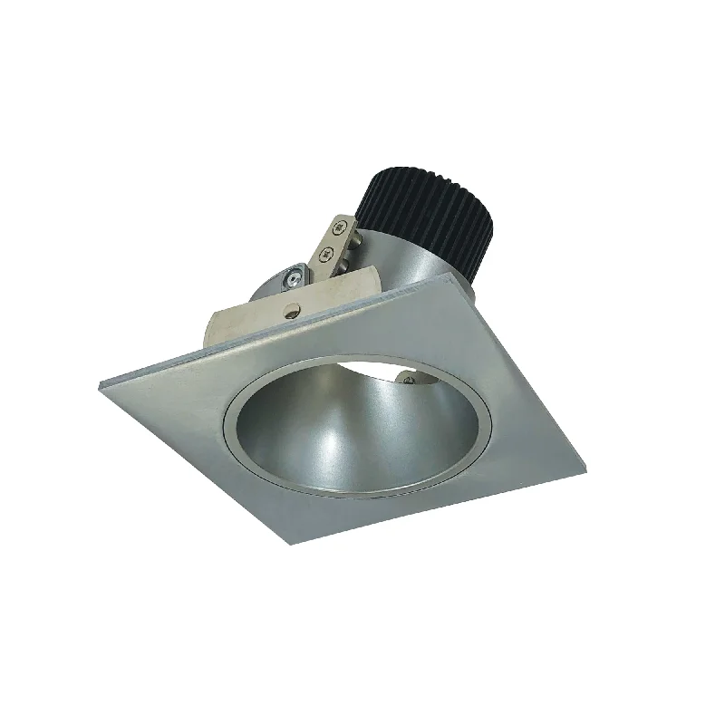 String Lights for Hotel Courtyard LightingNora Lighting NIO-4SD27QNN 4" Iolite LED Square Adjustable Reflector With Round Aperture, 10-Degree Optic, 800lm / 12W, 2700K - Natural Metal Reflector / Natural Metal Flange