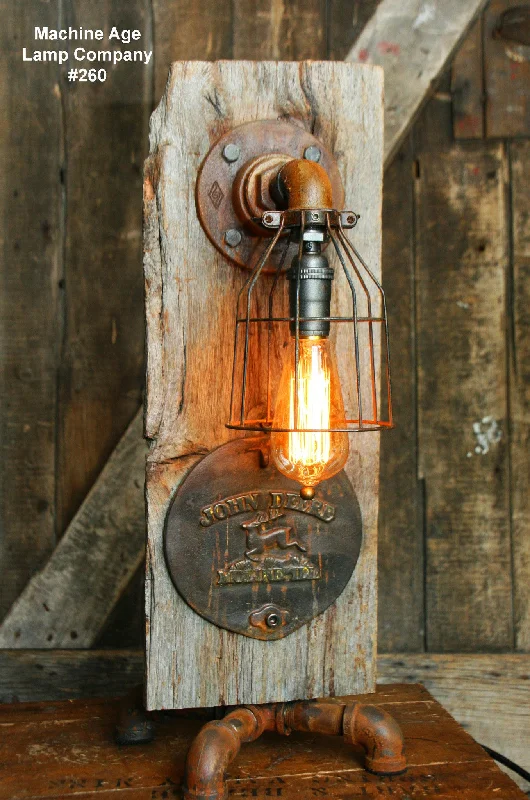 Industrial Pendant Lighting for Machine ShopsSteampunk Industrial Lamp, Barn Wood Re-Claimed John Deere Farm- #260 - SOLD Industrial Pendant Lighting for Machine ShopsSteampunk Industrial Lamp, Barn Wood Re-Claimed John Deere Farm- #260 - SOLD