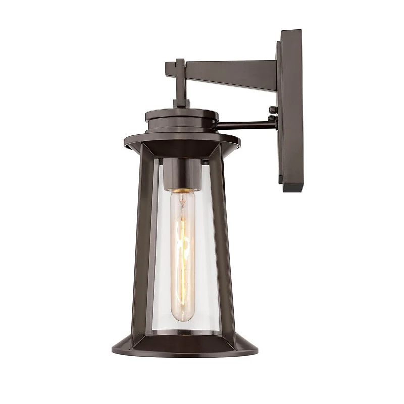 Industrial Lighting for Food Processing FactoriesBolling Outdoor Wall Sconce - Powder Coat Bronze - Clear Glass - 8.375in Extension - E26 Medium Base Industrial Lighting for Food Processing FactoriesBolling Outdoor Wall Sconce - Powder Coat Bronze - Clear Glass - 8.375in Extension - E26 Medium Base