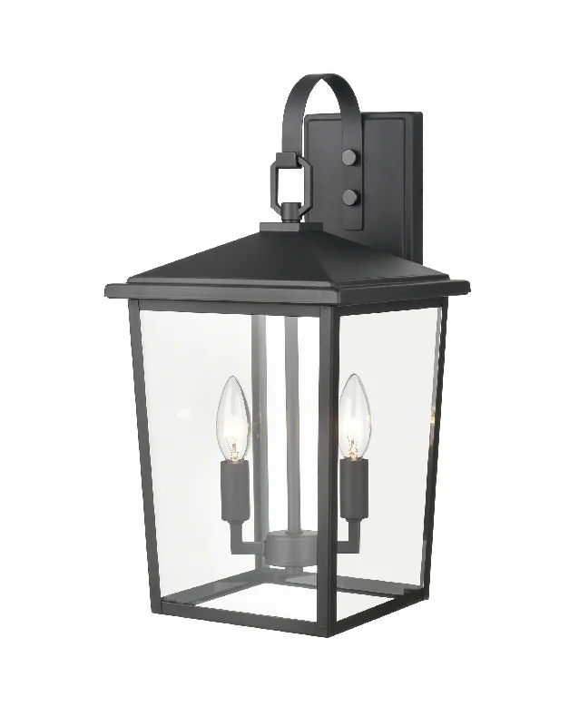 Industrial Lighting for Pharmaceutical ManufacturingFetterton Outdoor Wall Sconce - Powder Coat Black - Clear Glass - 9.75in. Extension - E12 Candelabra Base