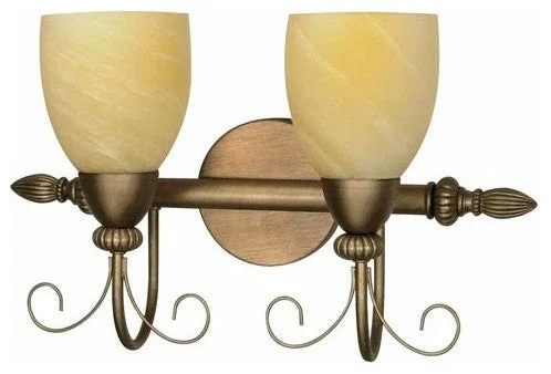 Nuvo Lighting 60-150 Vanguard Collection Two Light Bath Vanity Wall Fixture in Flemish Gold Finish Nuvo Lighting 60-150 Vanguard Collection Two Light Bath Vanity Wall Fixture in Flemish Gold Finish