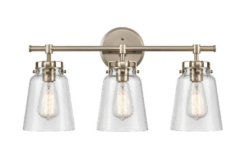 Industrial Lighting for Woodworking Factories3 Lamps Amberose Vanity Light - Modern Gold - Hammered Glass - 23in. Wide Industrial Lighting for Woodworking Factories3 Lamps Amberose Vanity Light - Modern Gold - Hammered Glass - 23in. Wide