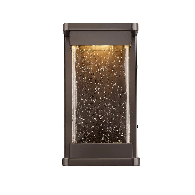 Industrial Lighting for Furniture FactoriesEderle Outdoor Wall Lamp - Powder Coat Bronze - Clear Water Seeded Glass - 11W Integrated LED Module - 850lm - 12in. H - 3000K Warm White Industrial Lighting for Furniture FactoriesEderle Outdoor Wall Lamp - Powder Coat Bronze - Clear Water Seeded Glass - 11W Integrated LED Module - 850lm - 12in. H - 3000K Warm White