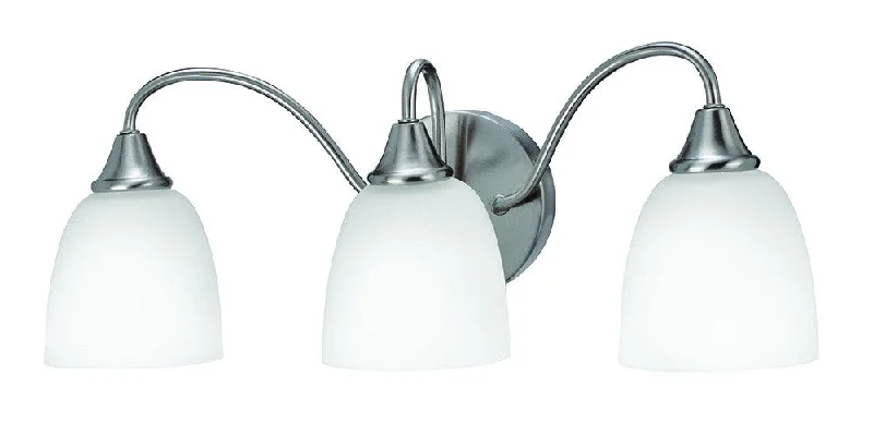 AFX JDV3140030LSN Three Light LED Integrated Bath Vanity Wall Mount in Satin Nickel Finish