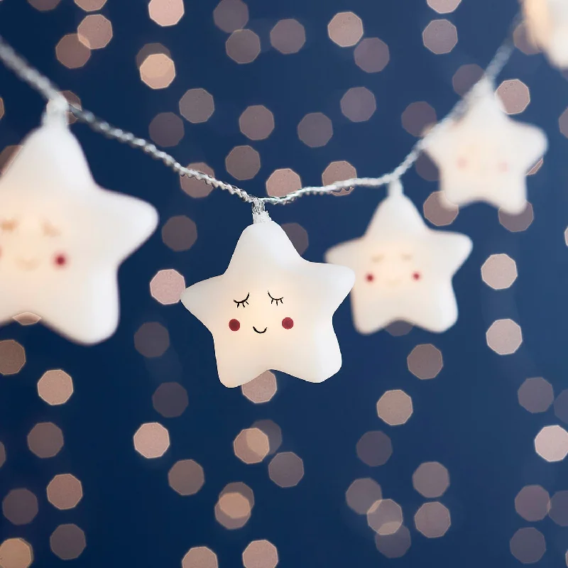 Twinkling String Lights for a Magical Atmosphere12 Children's Star Fairy Lights
