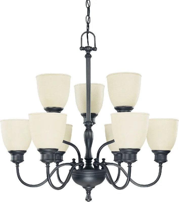 Nuvo Lighting 60-2781 Bella Collection Nine Light Hanging Chandelier in Aged Bronze Finish Nuvo Lighting 60-2781 Bella Collection Nine Light Hanging Chandelier in Aged Bronze Finish
