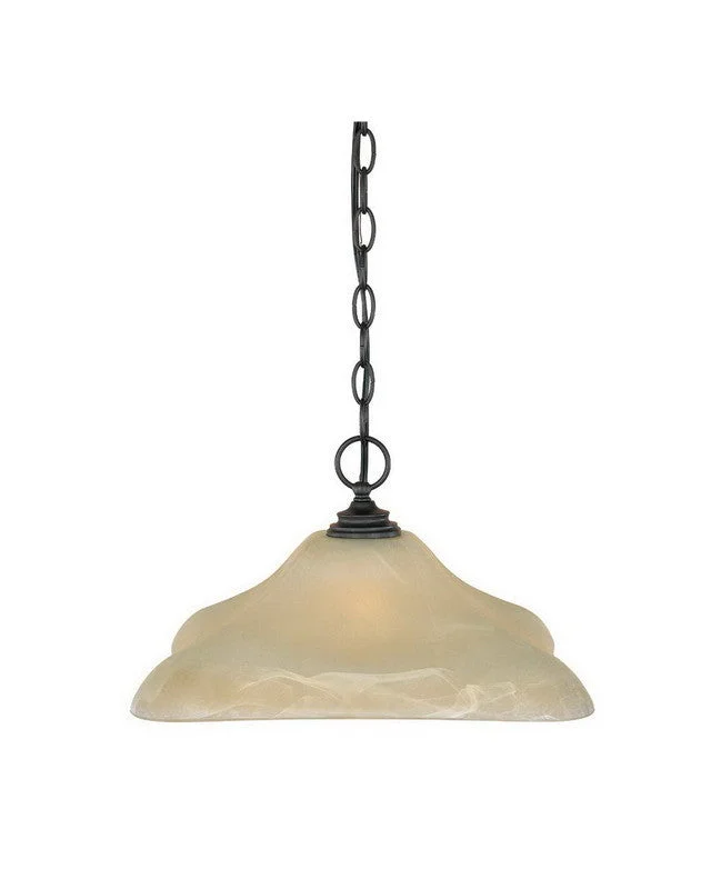 Designers Fountain Lighting 81932 BNB Bella Vista Collection One Light Hanging Pendant in Burnished Bronze Finish