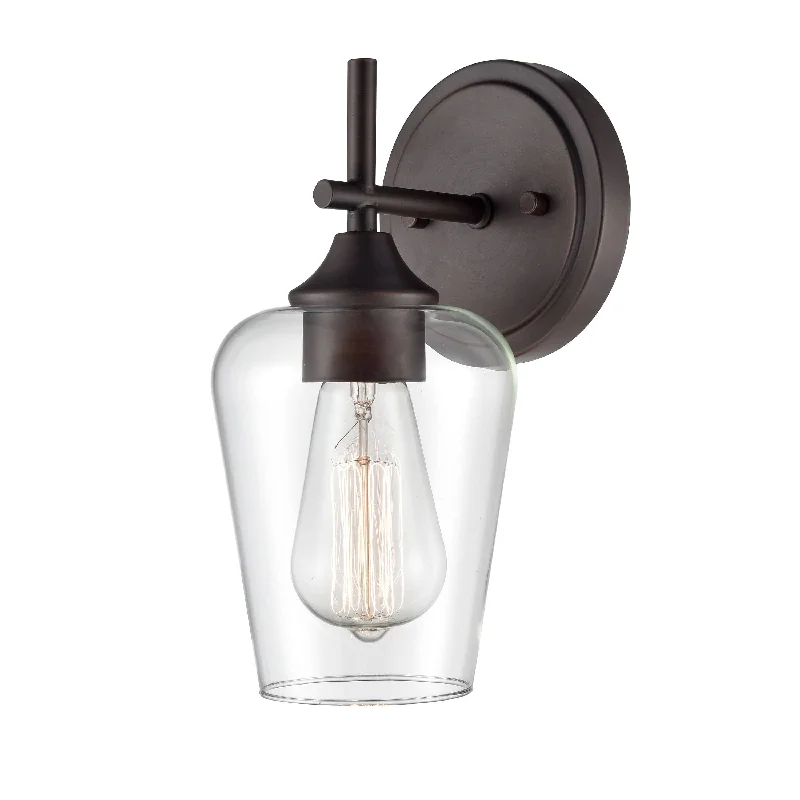 High - Bay LED Industrial Lighting for WarehousesAshford Wall Sconce - Rubbed Bronze - Clear Glass - 6.5in. Extension - E26 Medium Base High - Bay LED Industrial Lighting for WarehousesAshford Wall Sconce - Rubbed Bronze - Clear Glass - 6.5in. Extension - E26 Medium Base