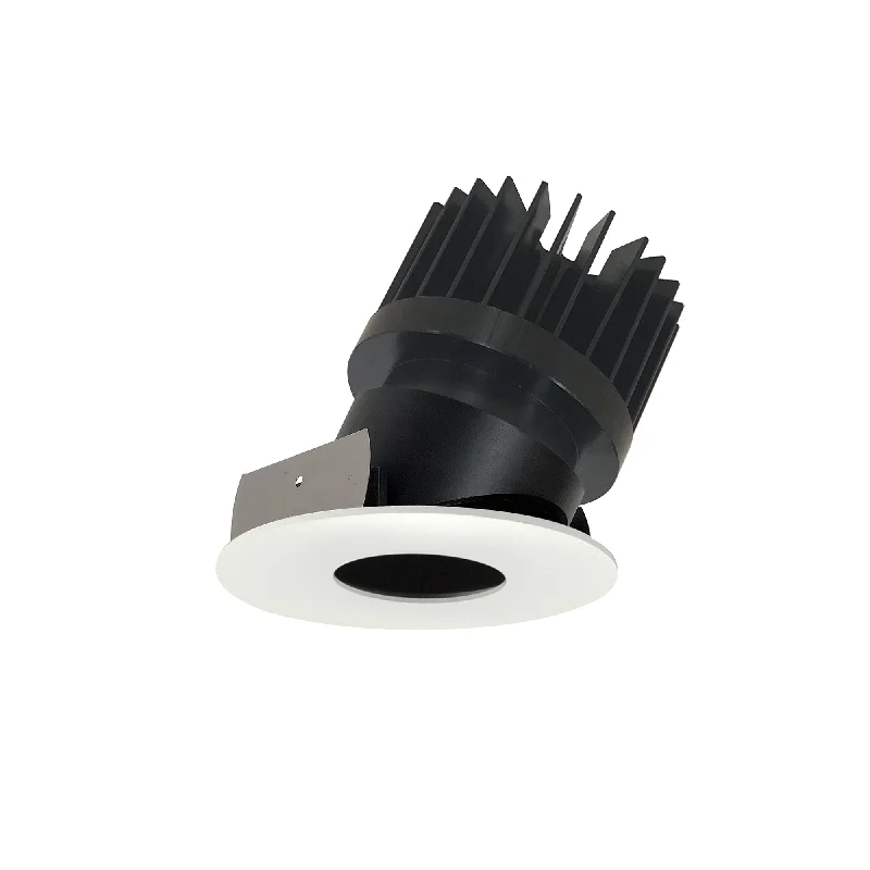 String Lights with Edison Bulbs for Rustic AmbianceNora Lighting NIO-4RPHA35XBMPW/HL 4" Iolite LED Round Adjustable Pinhole, 1500lm/2000lm/2500lm (varies by housing), 3500K - Black Pinhole / Matte Powder White Flange
