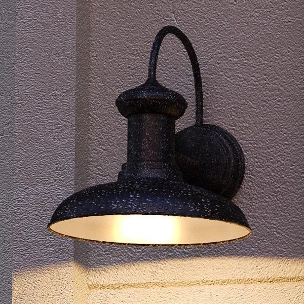 Dust - Resistant Industrial Lighting for Dirty WorkspacesUHP1029 Luxe Industrial Chic Outdoor Wall Light, 12.25"H x 12"W, Olde Iron Finish, Palermo Collection Dust - Resistant Industrial Lighting for Dirty WorkspacesUHP1029 Luxe Industrial Chic Outdoor Wall Light, 12.25"H x 12"W, Olde Iron Finish, Palermo Collection