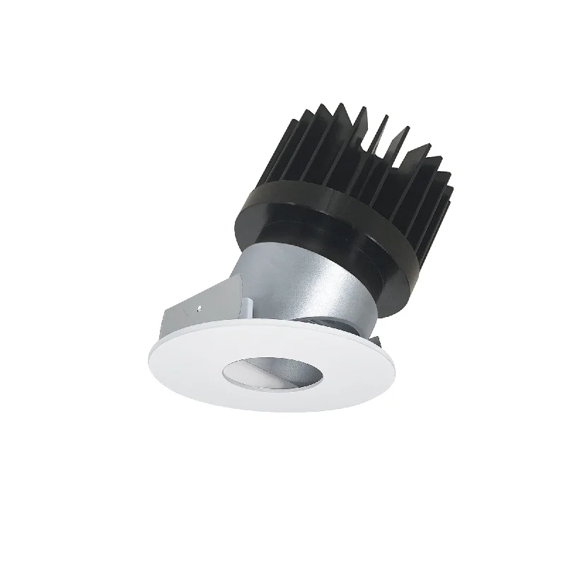 String Lights with Clear Bulbs for a Classic LookNora Lighting NIO-4RPHA50XHZMPW/HL 4" Iolite LED Round Adjustable Pinhole, 1500lm/2000lm/2500lm (varies by housing), 5000K - Haze Pinhole / Matte Powder White Flange