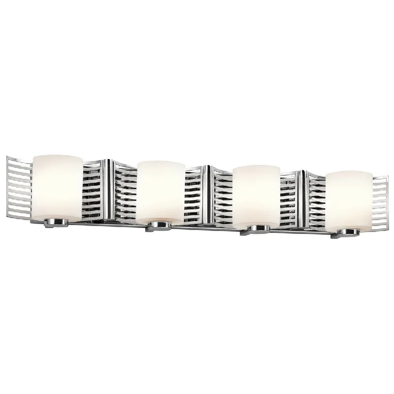 Kichler Lighting 45434 CH Selene Collection Four Light Bath Vanity Wall Mount in Polished Chrome Finish Kichler Lighting 45434 CH Selene Collection Four Light Bath Vanity Wall Mount in Polished Chrome Finish
