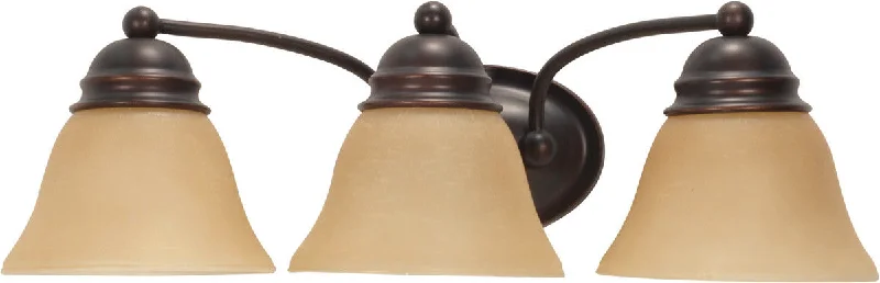 Nuvo Lighting 60-3127 Empire Collection Three Light Energy Star Efficient GU24 Bath Wall Vanity Light in Mahogany Bronze Finish Nuvo Lighting 60-3127 Empire Collection Three Light Energy Star Efficient GU24 Bath Wall Vanity Light in Mahogany Bronze Finish