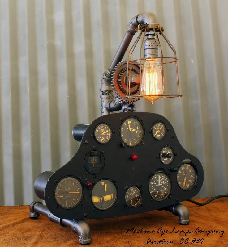 Industrial Lighting for Food Processing FactoriesVintage World War II Era or before Aircraft Instrument Control Panel Lamp CC #34 - SOLD Industrial Lighting for Food Processing FactoriesVintage World War II Era or before Aircraft Instrument Control Panel Lamp CC #34 - SOLD