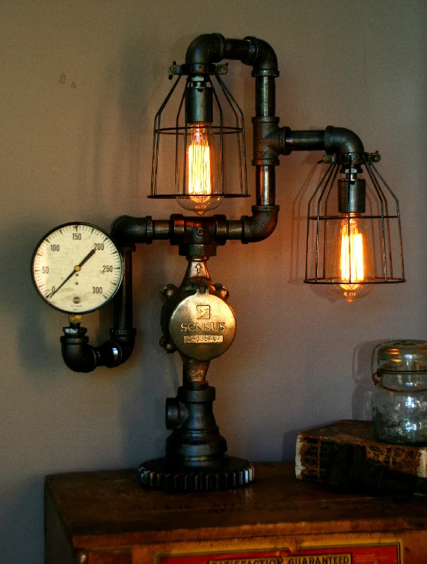 Industrial Ceiling - Mounted Lighting for Assembly PlantsMachine Age Steam Gauge Lamp #43 - SOLD Industrial Ceiling - Mounted Lighting for Assembly PlantsMachine Age Steam Gauge Lamp #43 - SOLD