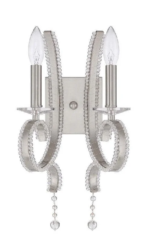 Craftmade Lighting 38562 BNK Andrianna Collection Two Light Wall Sconce in Brushed Polished Nickel Finish