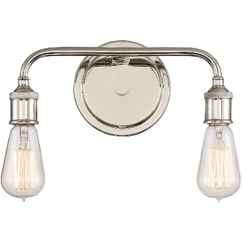 Quoizel Lighting MNO8602IS Menlo Collection Two Light Bath Bar in lmperial Silver Finish Quoizel Lighting MNO8602IS Menlo Collection Two Light Bath Bar in lmperial Silver Finish