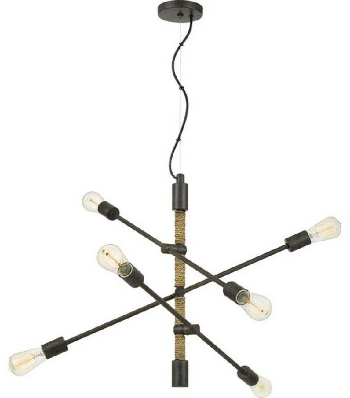Quoizel Lighting ASH29880A Adjustable Six Light Chandelier in Tarnished Bronze Finish Quoizel Lighting ASH29880A Adjustable Six Light Chandelier in Tarnished Bronze Finish