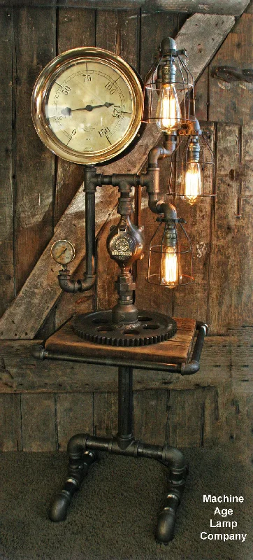 Industrial Lighting for Printing Press FacilitiesSteampunk Industrial Barn Wood and Lamp Table Stand Floor 5 Industrial Lighting for Printing Press FacilitiesSteampunk Industrial Barn Wood and Lamp Table Stand Floor 5