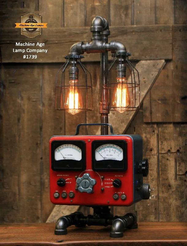 Industrial Lighting for Printing Press FacilitiesSteampunk Industrial Lamp / Antique Sun Volt Meter / Automotive / #1739 sold Industrial Lighting for Printing Press FacilitiesSteampunk Industrial Lamp / Antique Sun Volt Meter / Automotive / #1739 sold