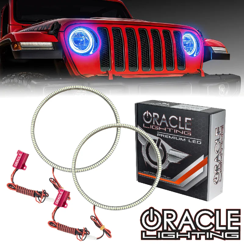 ORACLE Lighting 2018-2024 Jeep Wrangler JL LED Headlight Surface Mount Halo Kit