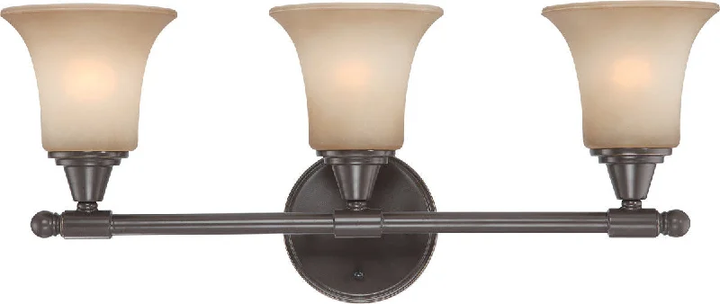 Nuvo Lighting 60-4163 Surrey Collection Three Light Bath Vanity Wall Mount in Vintage Bronze Finish