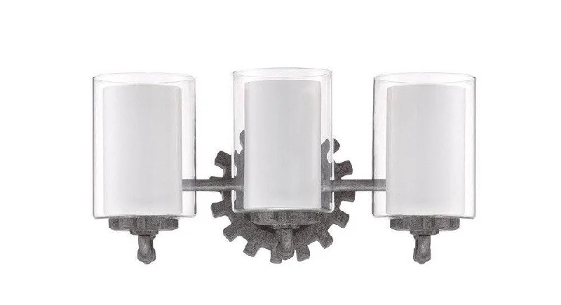 Craftmade Lighting 38603 AGV Prime Collection Three Light Bath Vanity Wall Mount in Aged Galvanized Finish
