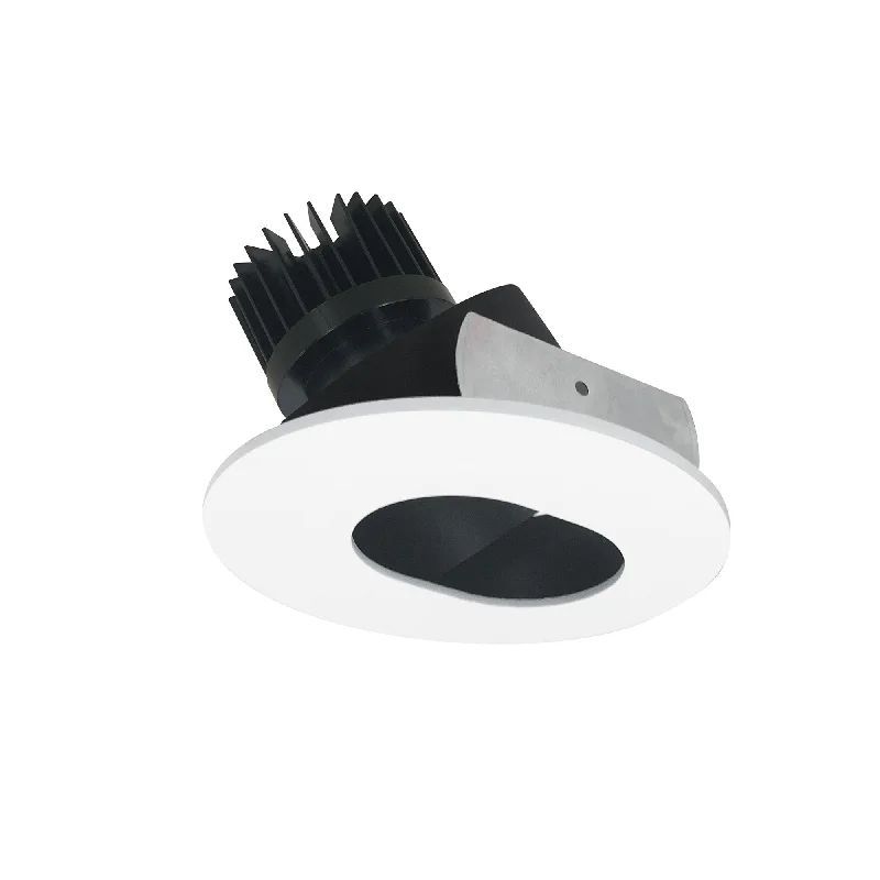 Battery - Operated String Lights for Indoor UseNora Lighting NIO-4RSL30XBMPW/HL 4" Iolite LED Round Adjustable Slot Aperture, 1500lm/2000lm/2500lm (varies by housing), 3000K - Black Slot Aperture / Matte Powder White Flange