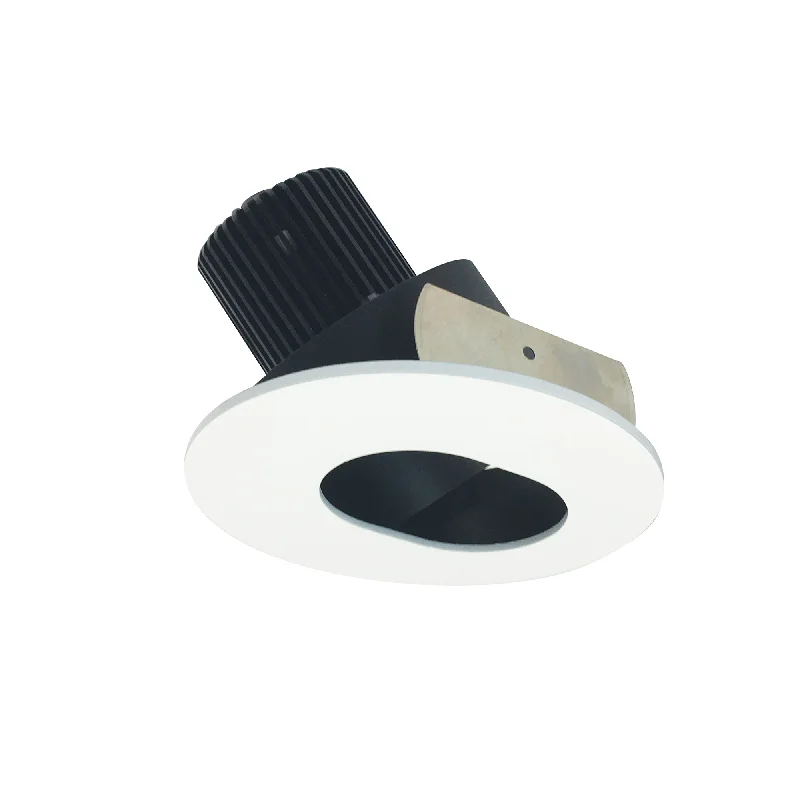 String Lights with Clear Bulbs for a Classic LookNora Lighting NIO-4RSL27XBMPW/10 4" Iolite LED Round Adjustable Slot Aperture, 1000lm / 14W, 2700K - Black Slot Aperture / Matte Powder White Flange