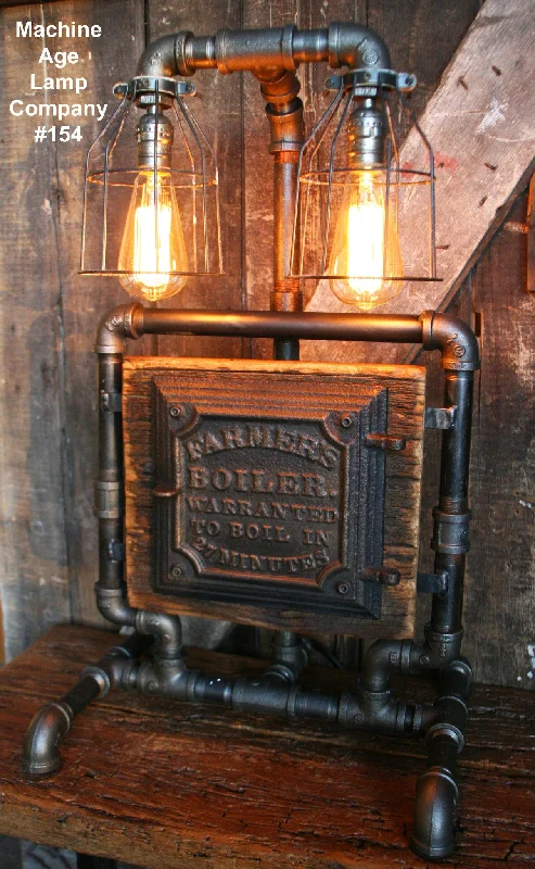 Industrial Area Lighting for Large Open SpacesSteamPunk Lamp, Barn Wood Re-Claimed - #154 - SOLD Industrial Area Lighting for Large Open SpacesSteamPunk Lamp, Barn Wood Re-Claimed - #154 - SOLD