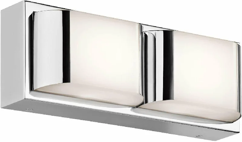 Kichler Lighting 45820CHLED Nita Collection LED Bath Vanity Wall Mount in Polished Chrome Finish Kichler Lighting 45820CHLED Nita Collection LED Bath Vanity Wall Mount in Polished Chrome Finish