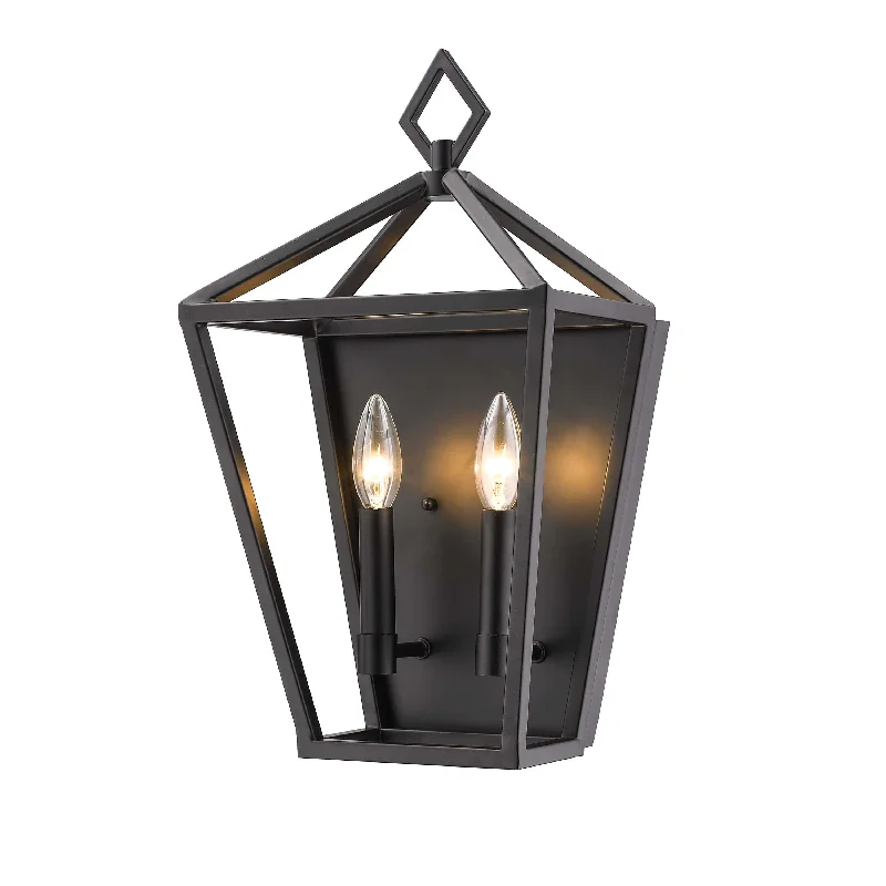 Durable Industrial Lighting for Harsh EnvironmentsDouble Lamp Wall Sconce - Matte Black - 6.5in. Extension - E12 Candelabra Base Durable Industrial Lighting for Harsh EnvironmentsDouble Lamp Wall Sconce - Matte Black - 6.5in. Extension - E12 Candelabra Base