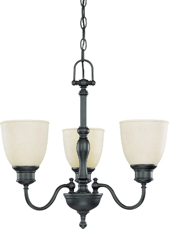 Nuvo Lighting 60-2774 Bella Collection Three Light Hanging Chandelier in Aged Bronze Finish Nuvo Lighting 60-2774 Bella Collection Three Light Hanging Chandelier in Aged Bronze Finish