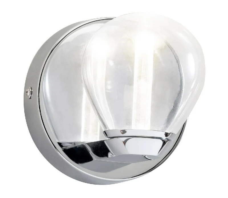 Elan by Kichler Lighting 83477 Barcley Collection LED Crystal Glass Wall Sconce in Polished Chrome Finish Elan by Kichler Lighting 83477 Barcley Collection LED Crystal Glass Wall Sconce in Polished Chrome Finish