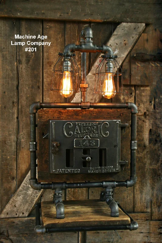 High - Bay LED Industrial Lighting for WarehousesSteampunk Lamp, Iron Door and Barn Wood #201 - SOLD High - Bay LED Industrial Lighting for WarehousesSteampunk Lamp, Iron Door and Barn Wood #201 - SOLD