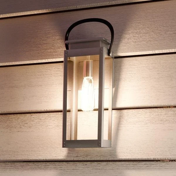 Industrial Lighting for Printing Press FacilitiesUHP1130 Modern Farmhouse Outdoor Wall Light, 15-7/8"H x 6-1/2"W, Stainless Steel Finish, Darwin Collection Industrial Lighting for Printing Press FacilitiesUHP1130 Modern Farmhouse Outdoor Wall Light, 15-7/8"H x 6-1/2"W, Stainless Steel Finish, Darwin Collection