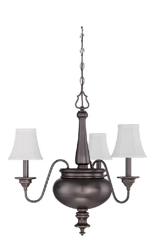 Craftmade Lighting 39623 LB Beaumont Collection Three Light Hanging Chandelier in Legacy Brass Bronze Finish