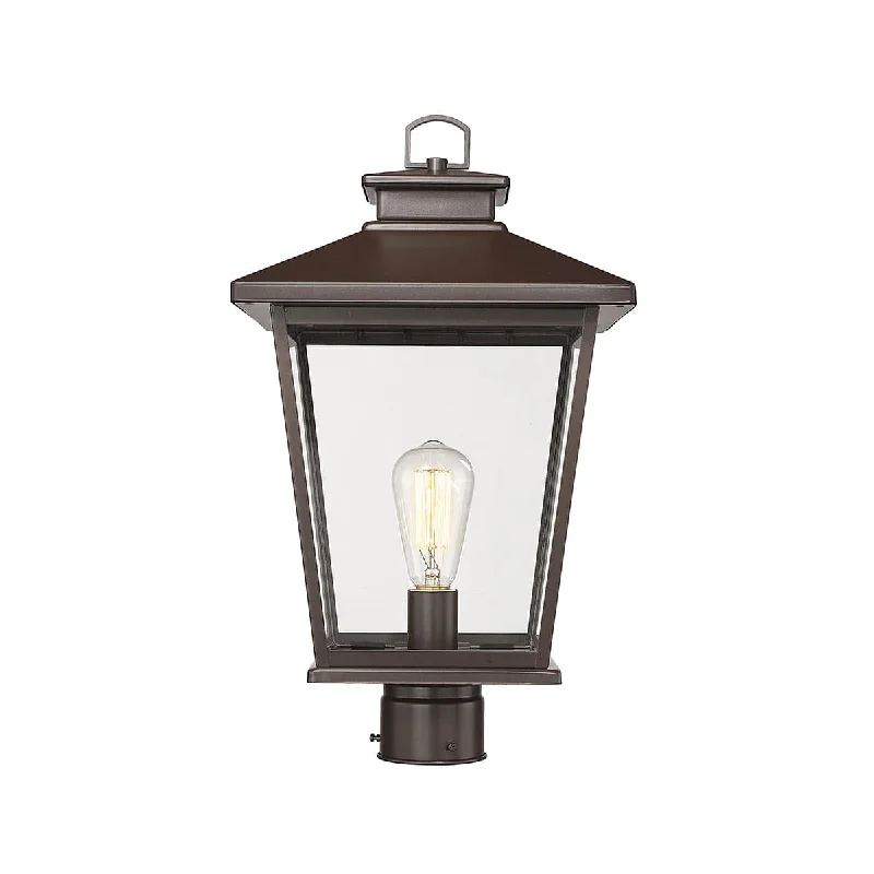 Industrial Lighting for Chemical PlantsBellmon Outdoor Post Top Lantern - Powder Coat Bronze - Clear Glass - in. Diameter - E26 Medium Base Industrial Lighting for Chemical PlantsBellmon Outdoor Post Top Lantern - Powder Coat Bronze - Clear Glass - in. Diameter - E26 Medium Base