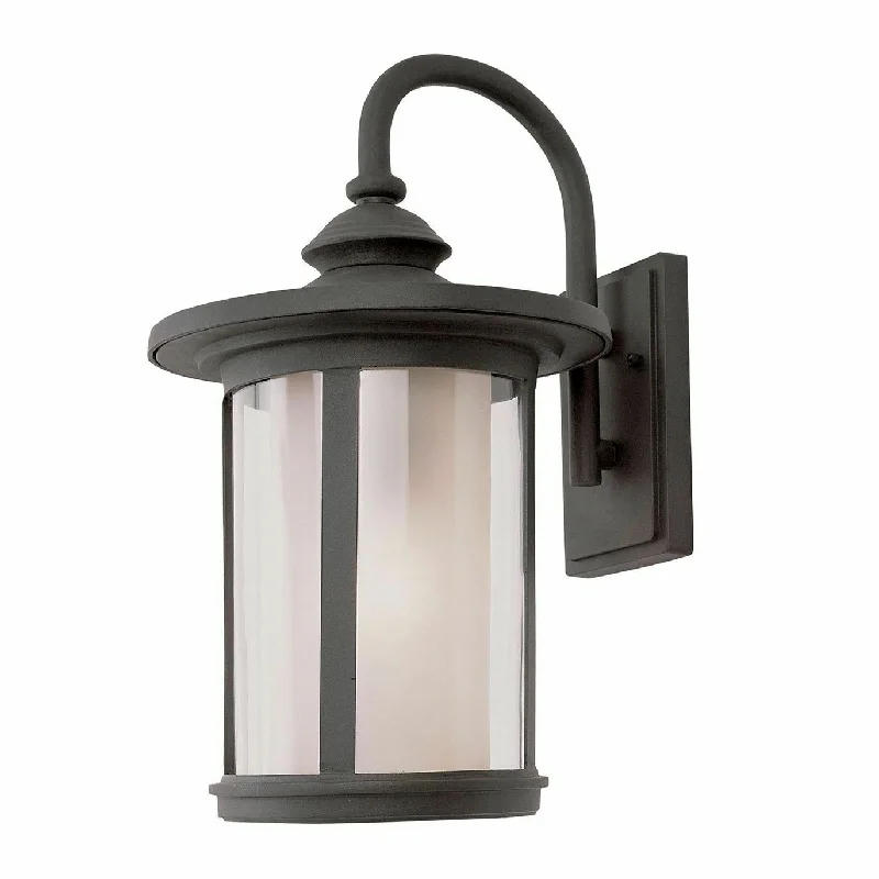 Trans Globe Lighting PL-440040BK-LED One Light GU24 LED Outdoor Wall Mount Lantern in Black Finish Trans Globe Lighting PL-440040BK-LED One Light GU24 LED Outdoor Wall Mount Lantern in Black Finish