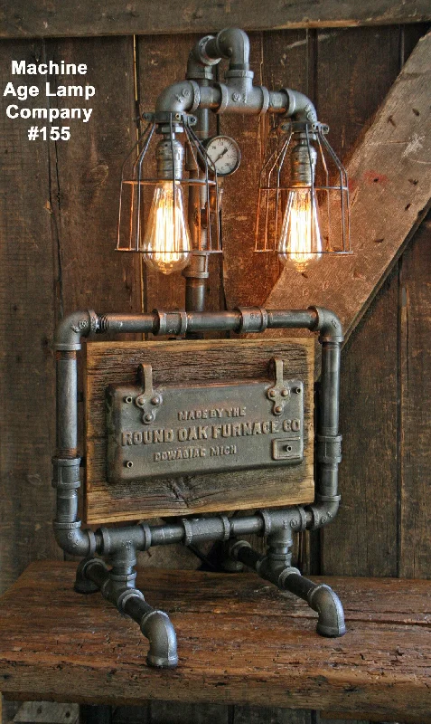 Industrial Flood Lighting for Outdoor Loading DocksSteampunk Lamp, Barn Wood and Pressure Gauge - #155 - SOLD Industrial Flood Lighting for Outdoor Loading DocksSteampunk Lamp, Barn Wood and Pressure Gauge - #155 - SOLD