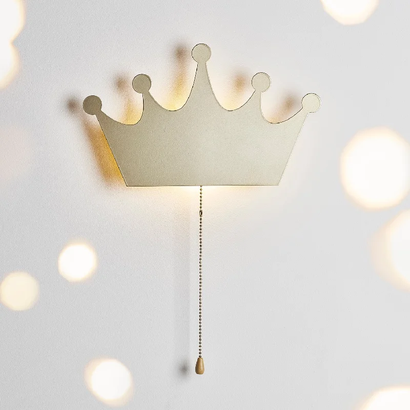 Twinkling String Lights for a Magical AtmosphereGold Crown Wall Light