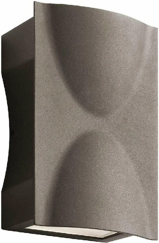 Kichler Lighting 49519AZTLED Brive Collection 2 Light LED Exterior Outdoor Wall Lantern in Architectural Bronze Finish Kichler Lighting 49519AZTLED Brive Collection 2 Light LED Exterior Outdoor Wall Lantern in Architectural Bronze Finish