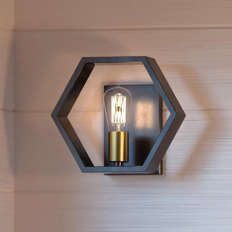 Industrial Area Lighting for Large Open SpacesUQL2773 Industrial Wall Sconce, 8.75"H x 10"W, Natural Black Finish, Venezia Collection Industrial Area Lighting for Large Open SpacesUQL2773 Industrial Wall Sconce, 8.75"H x 10"W, Natural Black Finish, Venezia Collection