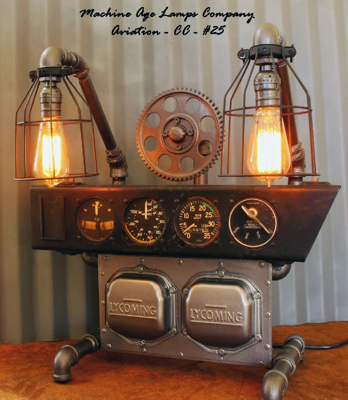 Industrial Lighting for Automotive Manufacturing PlantsSteampunk Machine Age Aviation Instrument Control Panel Lamp & Gears Air Plane #CC25 - SOLD Industrial Lighting for Automotive Manufacturing PlantsSteampunk Machine Age Aviation Instrument Control Panel Lamp & Gears Air Plane #CC25 - SOLD