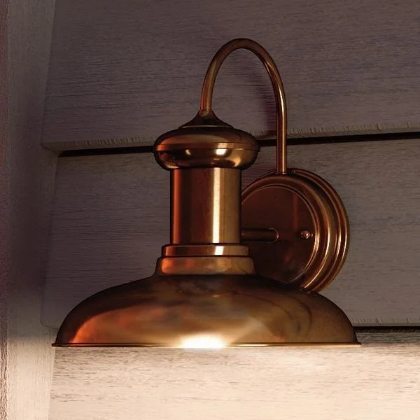 Industrial Area Lighting for Large Open SpacesUHP1023 Luxe Industrial Outdoor Wall Light, 10.75"H x 10"W, Solid Copper Finish, Palermo Collection Industrial Area Lighting for Large Open SpacesUHP1023 Luxe Industrial Outdoor Wall Light, 10.75"H x 10"W, Solid Copper Finish, Palermo Collection