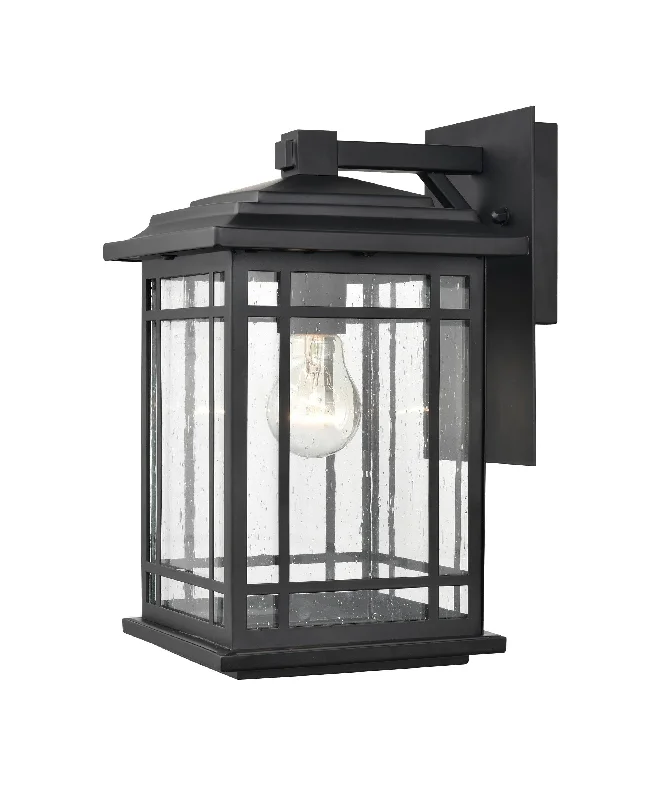Industrial Emergency Lighting for Safety in FactoriesArmington Outdoor Wall Sconce - Powder Coat Black - Clear Seeded Glass - 8.625in. Extension - E26 Medium Base Industrial Emergency Lighting for Safety in FactoriesArmington Outdoor Wall Sconce - Powder Coat Black - Clear Seeded Glass - 8.625in. Extension - E26 Medium Base