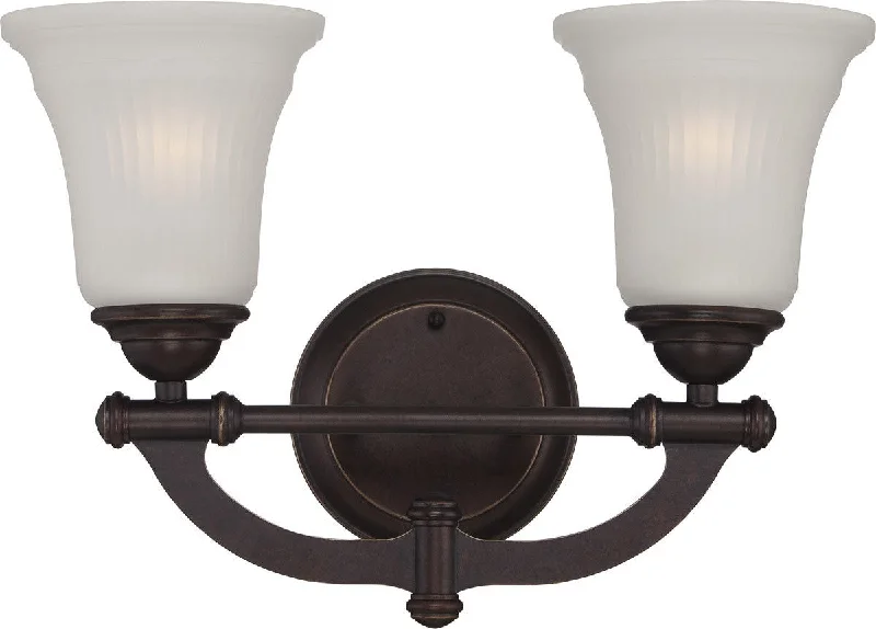 Nuvo Lighting 60-5312 Monroe Collection Two Light Bath Vanity Wall Sconce in Georgetown Bronze Finish
